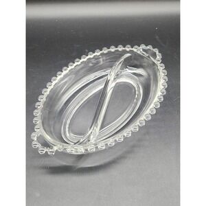 Candlewick Glassware Divided Dish 8 X 5"